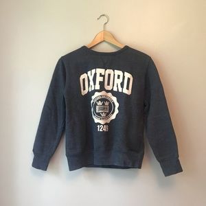 Oxford University Crewneck Sweatshirt with Pocket